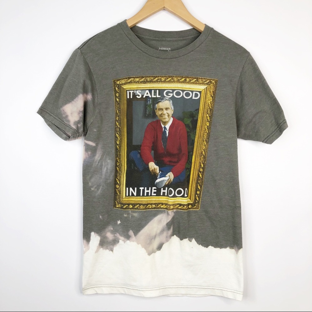 Mister Rogers Neighborhood Bleached Out Tee Shirt